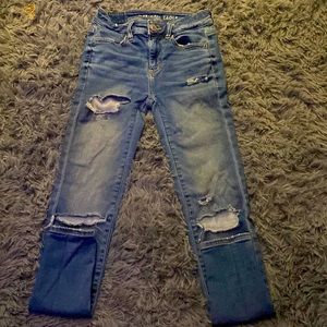 American eagle, high rise skinny jeans